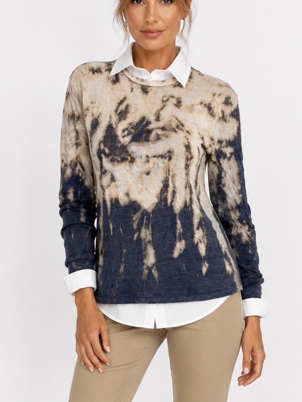 BNWT GO COUTURE Tie Dye Knit Pullover
